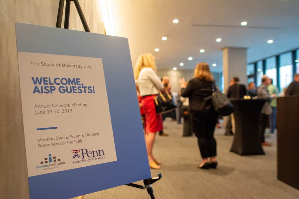 AISP Network Meeting sign